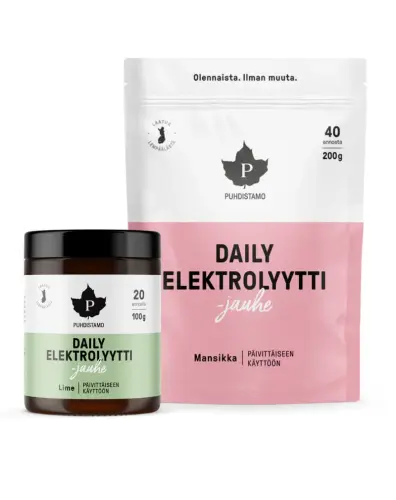 Puhdistamo Daily Elektrolyyttijauhe