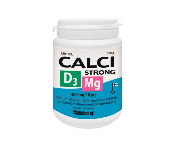 Calci Strong + Magnesium + D3-vitamiini, 150 tabl