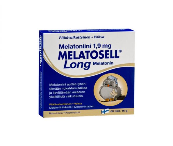 Melatosell Long Melatoniini 1,9 mg, 60 tabl. 