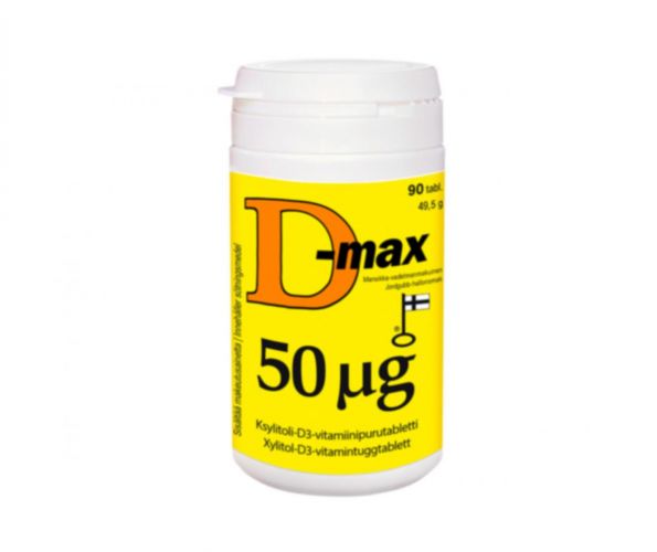 D-max 50 µg, Mansikka-Vadelma