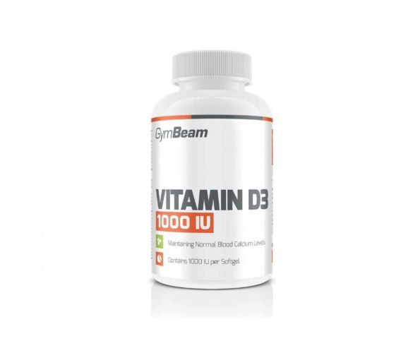 GymBeam Vitamin D3, 1000IU, 60 kaps.