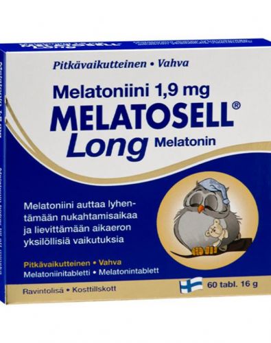 Melatosell Long Melatoniini 1,9 mg, 60 tabl. 