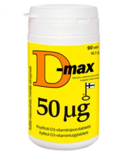 D-max 50 µg, Mansikka-Vadelma