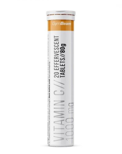 GymBeam Vitamin C 1000 mg -poretabletti, 20 tabl.
